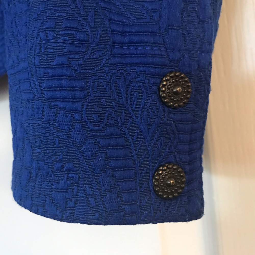 Ruby Rd Ruffled Brocade Cotton Blended Jacket 8 - Picture 6 of 8